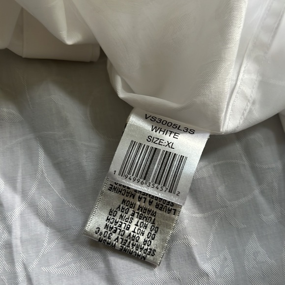 BUGATCHI WHITE PATTERN SHAPED FIT LONG SLEEVES SHIRT. - Picture 10 of 12